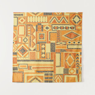 Embroidered Bohemian Patchwork Seamless Pattern Tapestry