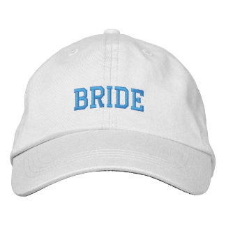 Embroidered Bride Hat, White Flexfit Wool Cap