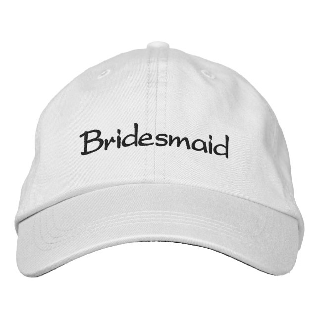 EMBROIDERED BRIDESMAID WEDDING CAP (Front)