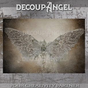 Embroidered Butterfly Texture Decoupage Tissue Paper