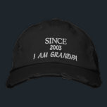 Embroidered CAPS, HATS, SINCE  YEAR  I AM  GRANDPA Hat<br><div class="desc">Embroidered caps Hat,  cap,  embroidered GRAND PA</div>