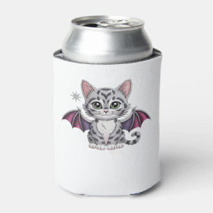 embroidered cat bat Classic T-Shirt Can Cooler