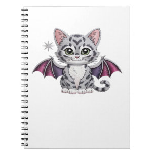 embroidered cat bat Classic T-Shirt Notebook