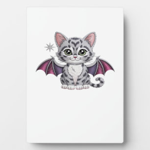 embroidered cat bat Classic T-Shirt Plaque