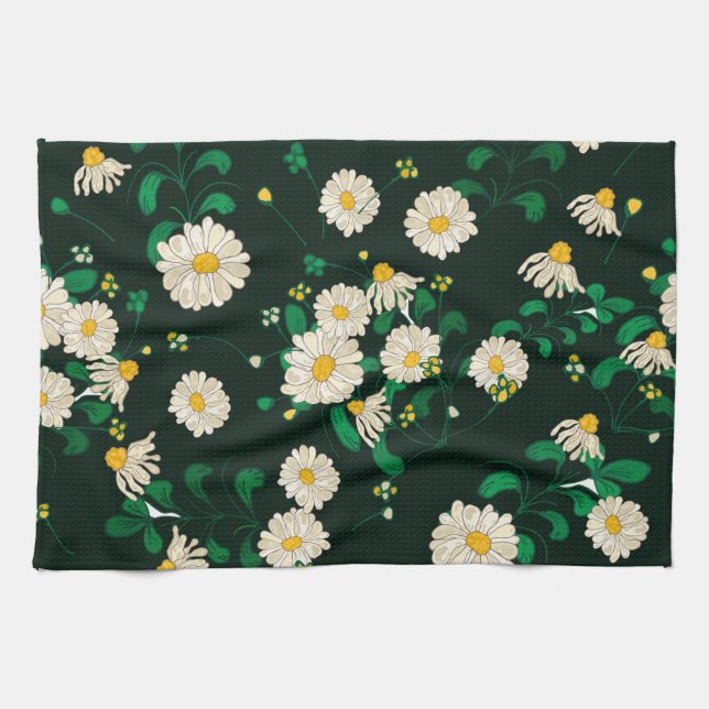 Embroidered children's drawing imitation. tea towel (Horizontal)