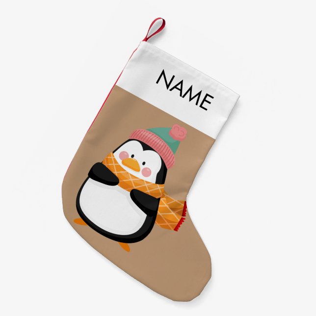 Embroidered Christmas Stocking With custom Name (Front (Hanging))
