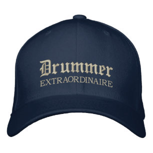 Embroidered Drummer Extraordinaire Music Cap