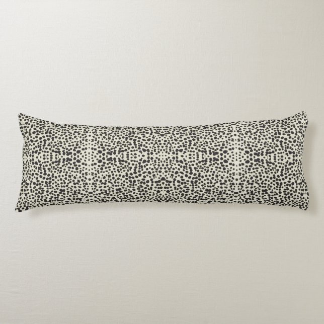 Embroidered Effect Dalmatian Fur Print Body Cushion (Front)