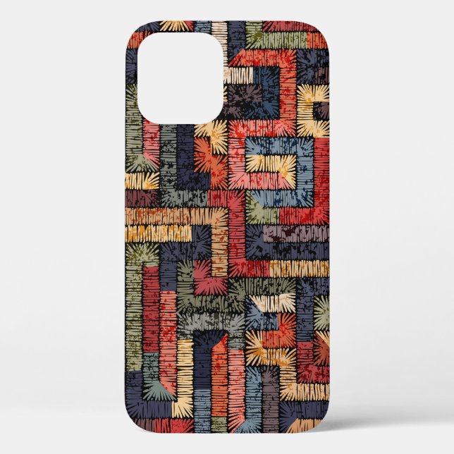 Embroidered geometric, ethnic texture Case-Mate iPhone case (Back)
