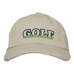 Embroidered GOLF Distressed Hat