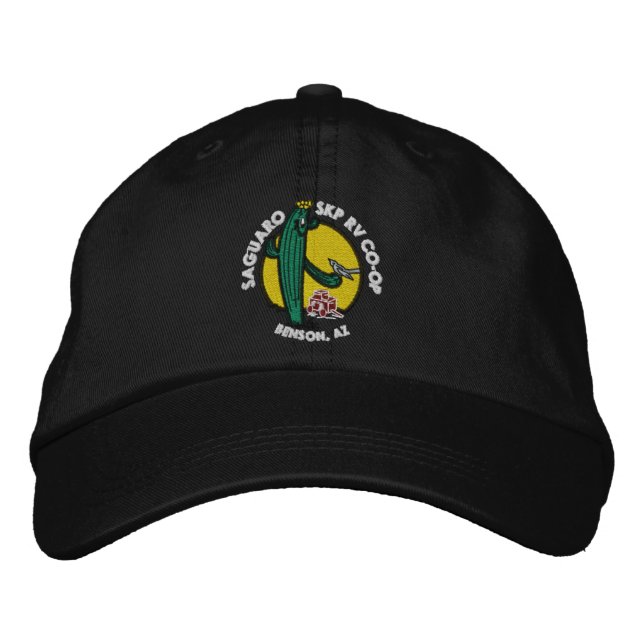 Embroidered Hat - Black (Front)