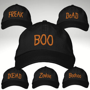 Embroidered Hat BOO Halloween party costume