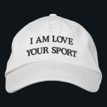 Embroidered Hat,CAP, I AM LOVE , YOUR SPORT Hat<br><div class="desc">Embroidered caps Hat,  cap,  embroidered I AM LOVE ,  YOUR SPORT</div>