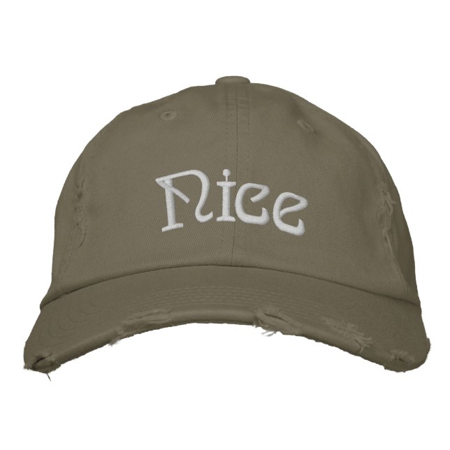 Embroidered Hat - Personalised Christmas Nice (Front)
