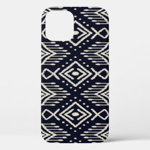Embroidered Ikat Fabric: Ethnic Elegance. iPhone 12 Case