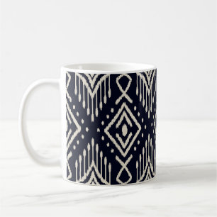 Embroidered Ikat Fabric: Ethnic Elegance. Coffee Mug