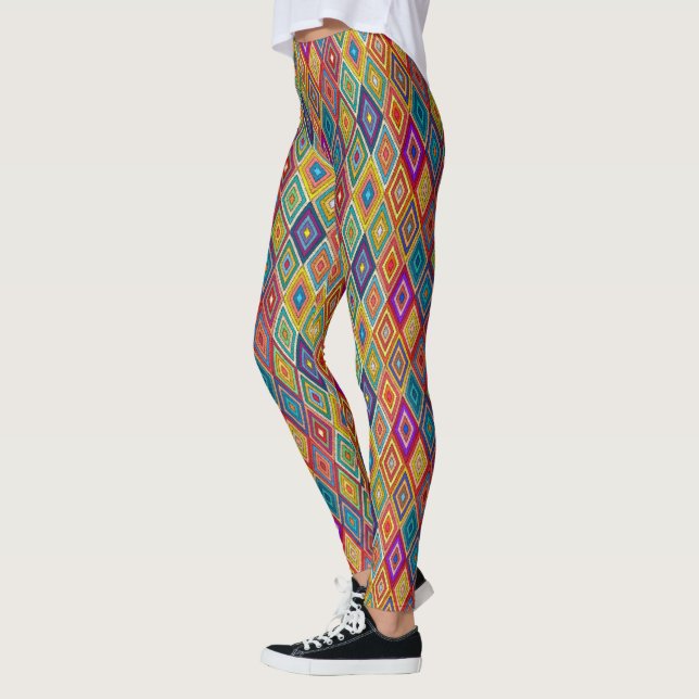 Embroidered Image  Fashion Pop Leggings (Left)