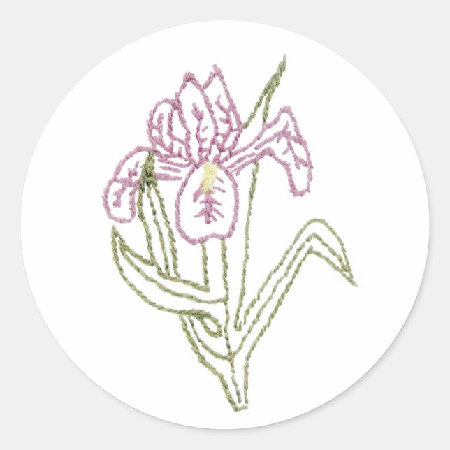Embroidered Iris Sticker (Front)