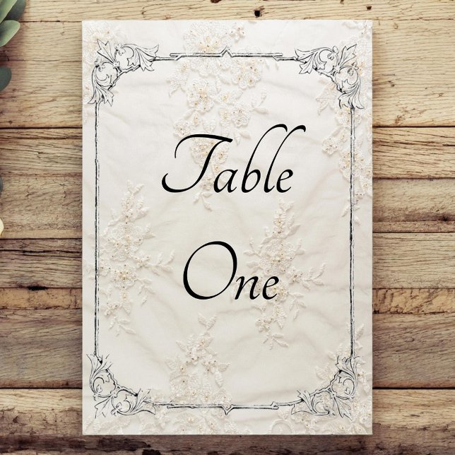 Embroidered Lace Wedding Table Numbers (Creator Uploaded)