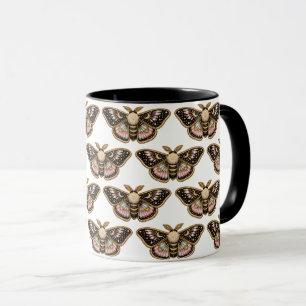 Embroidered Moth Mug
