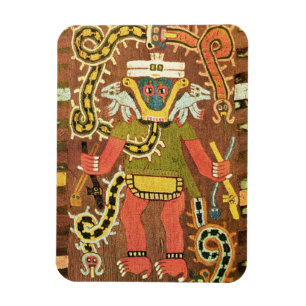 Embroidered mythological figure, Paracas Necropoli Magnet