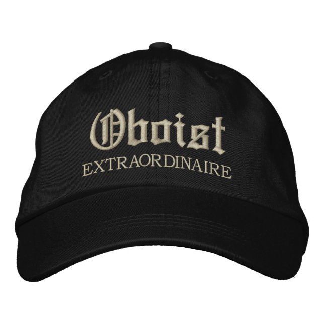 Embroidered Oboist Extraordinaire Music Cap (Front)