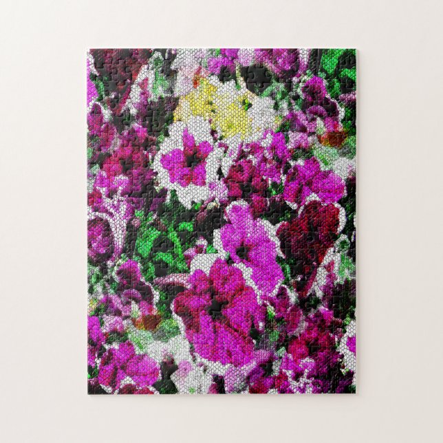 Embroidered Pansies... Jigsaw Puzzle (Vertical)