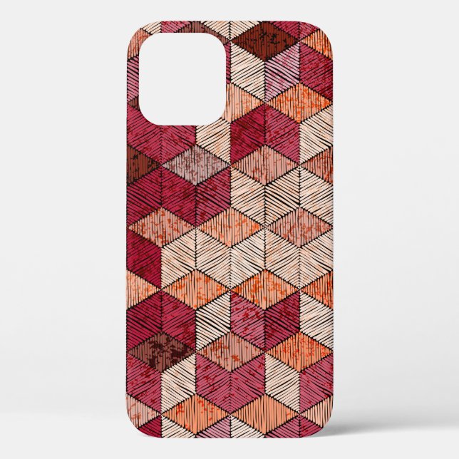 Embroidered patchwork seamless pattern. Bohemian.  Case-Mate iPhone Case (Back)