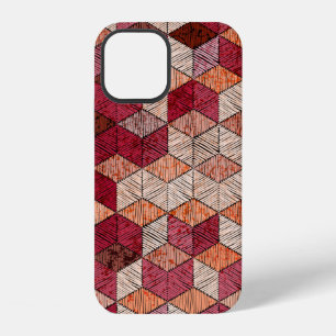 Embroidered patchwork seamless pattern. Bohemian. iPhone 12 Case