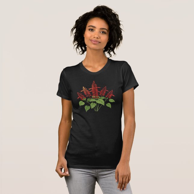 Embroidered Scarlet Sage Botanical Tee (Front Full)