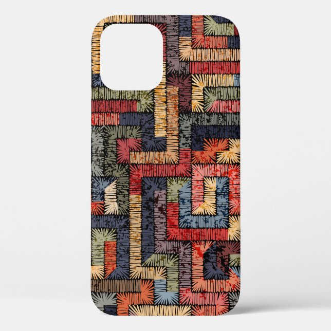 Embroidered seamless geometric pattern. Ethnic and Case-Mate iPhone Case (Back)