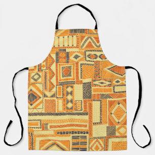 Embroidered seamless patchwork pattern. Bohemian o Apron