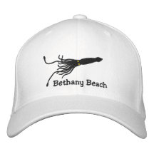 Embroidered Squid Hat- with Custom text