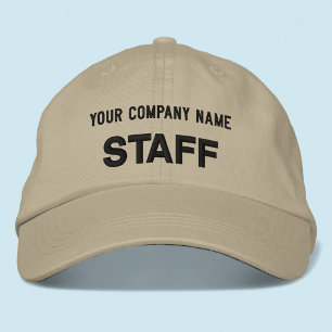 Embroidered Staff Hat Khaki Custom Baseball Cap