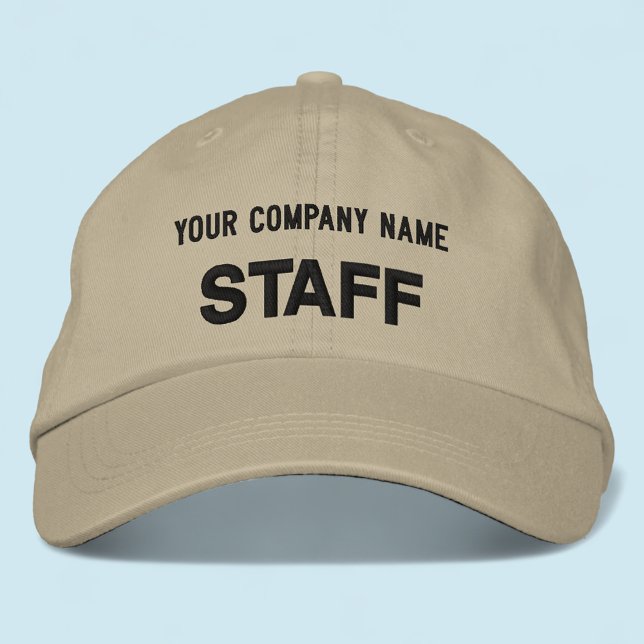 Embroidered Staff Hat Khaki Custom Baseball Cap (MISOOK Khaki Embroidered Staff Baseball Cap)