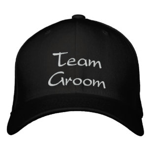 Embroidered Team Groom Wedding Cap