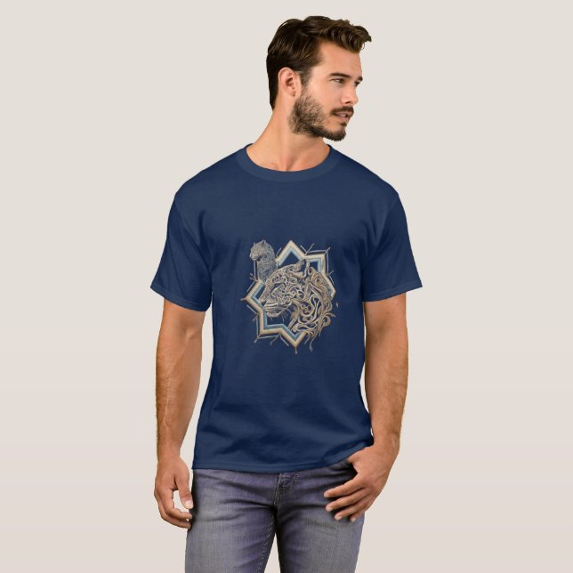 Embroidered Tiger Art T-Shirt (Front Full)