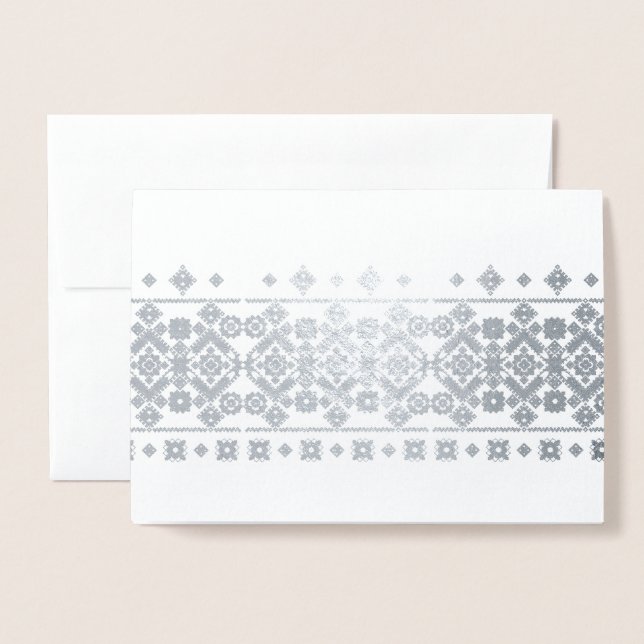Embroidery Design Foil Card (Front With Envelope)