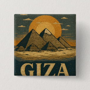 Embroidery Egyptian Pyramids of Giza Great Pyramid 15 Cm Square Badge