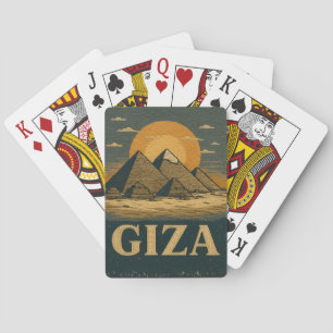 Embroidery Egyptian Pyramids of Giza Great Pyramid Playing Cards