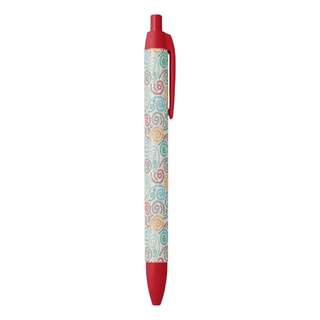 Embroidery fancy rumpled paper black ink pen (Bottom (Vertical))