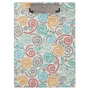 Embroidery fancy rumpled paper clipboard
