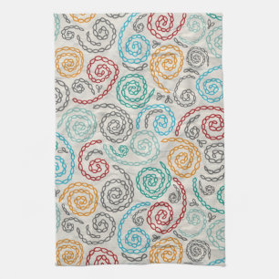 Embroidery fancy rumpled paper tea towel