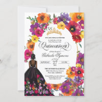 Embroidery Flowers Watercolor Floral Quinceañera