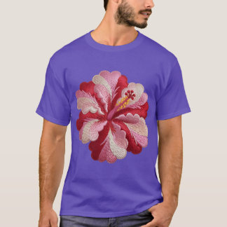 embroidery hibiscus Oversized T-Shirt