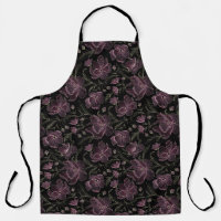 Embroidery line work pattern roses flowers