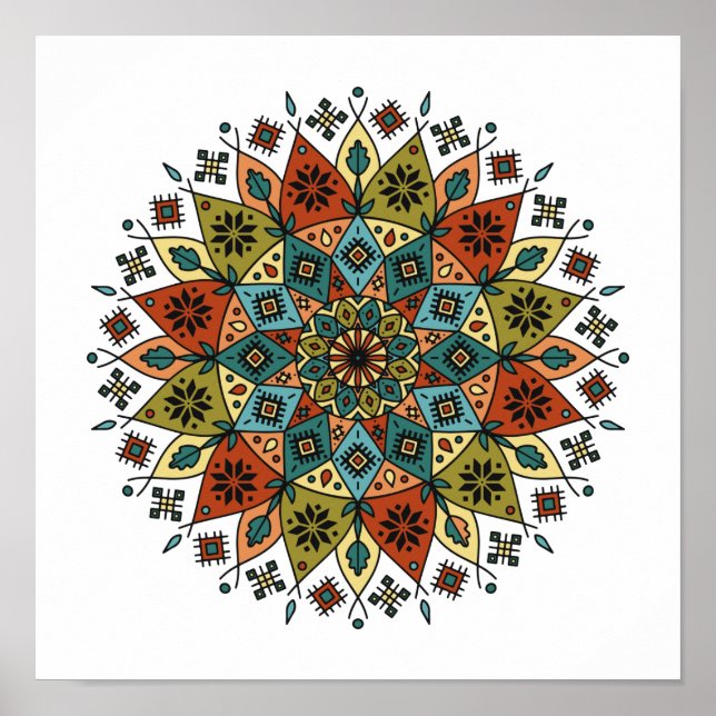 Embroidery Mandala Poster (Front)