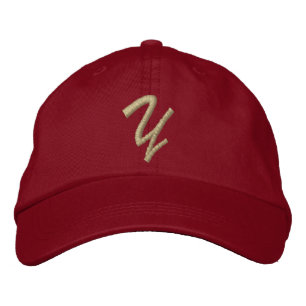 Embroidery Monogram Letter Y Initial Embroidered Hat