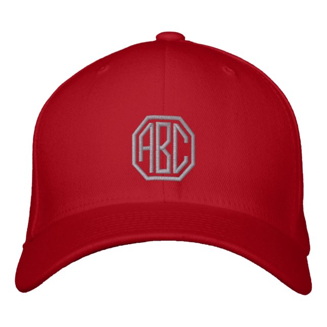 Embroidery Monogram Personalised Initials Embroidered Hat (Front)