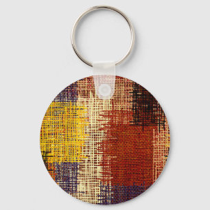 Embroidery ornament, colored lines, bohemian style key ring